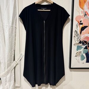 ✦ Bryn Walker ✦ Black Zip Up Dress with Cap Sleeves ✦ Size Large ✦
